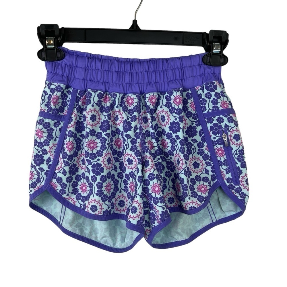 Lululemon Run: Track Attack Short Twiggy Printed Power Purple